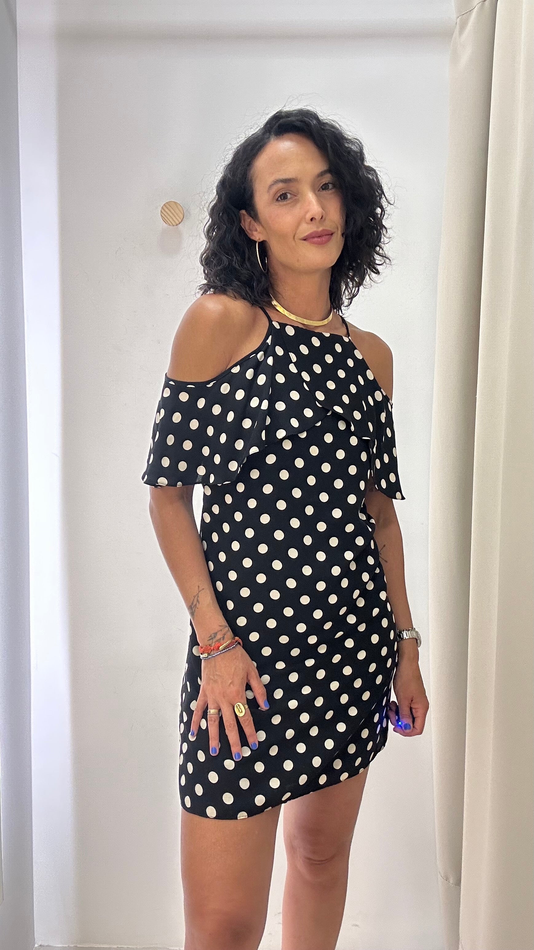 Vestido Poá Preto