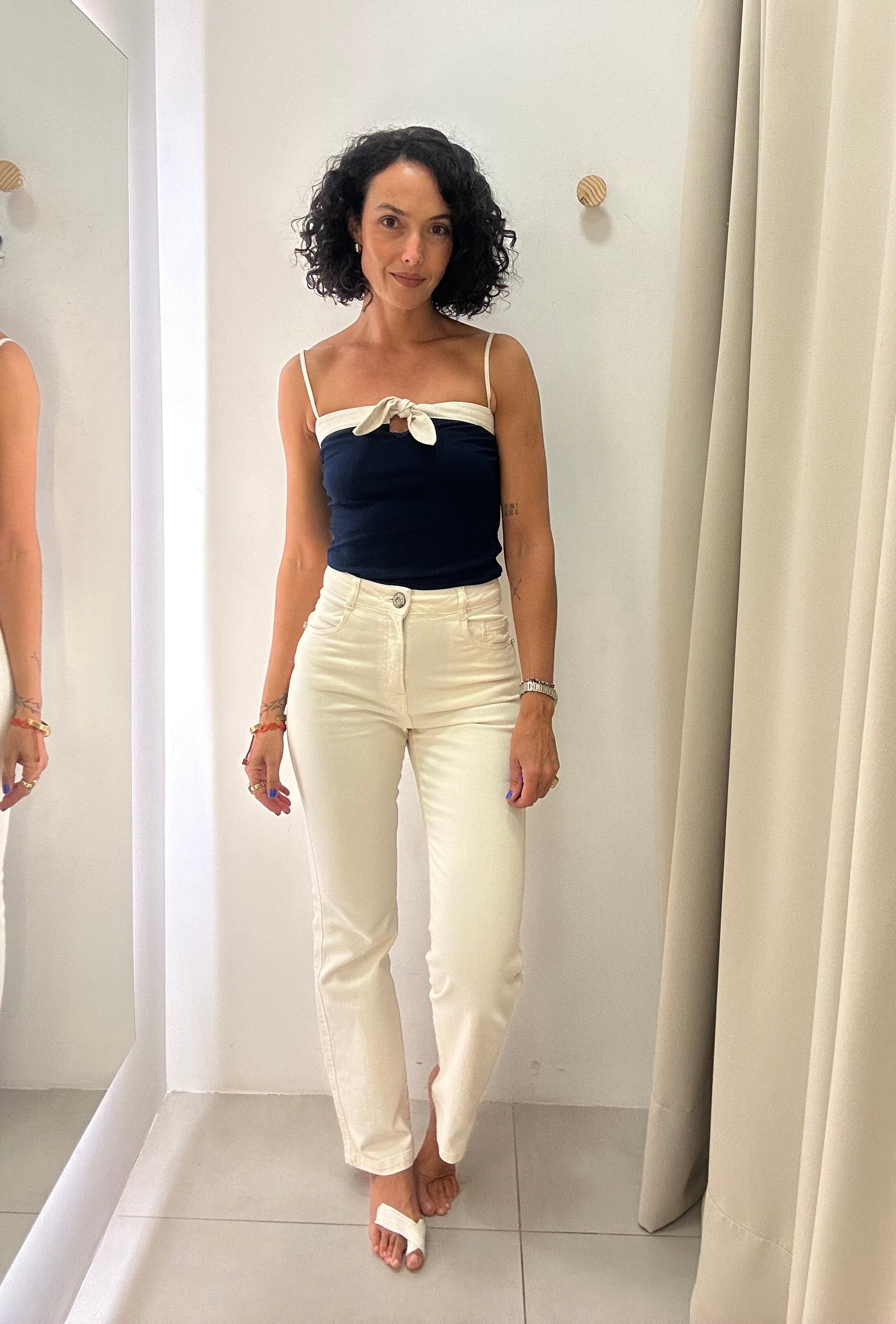 Calça Denim Branca