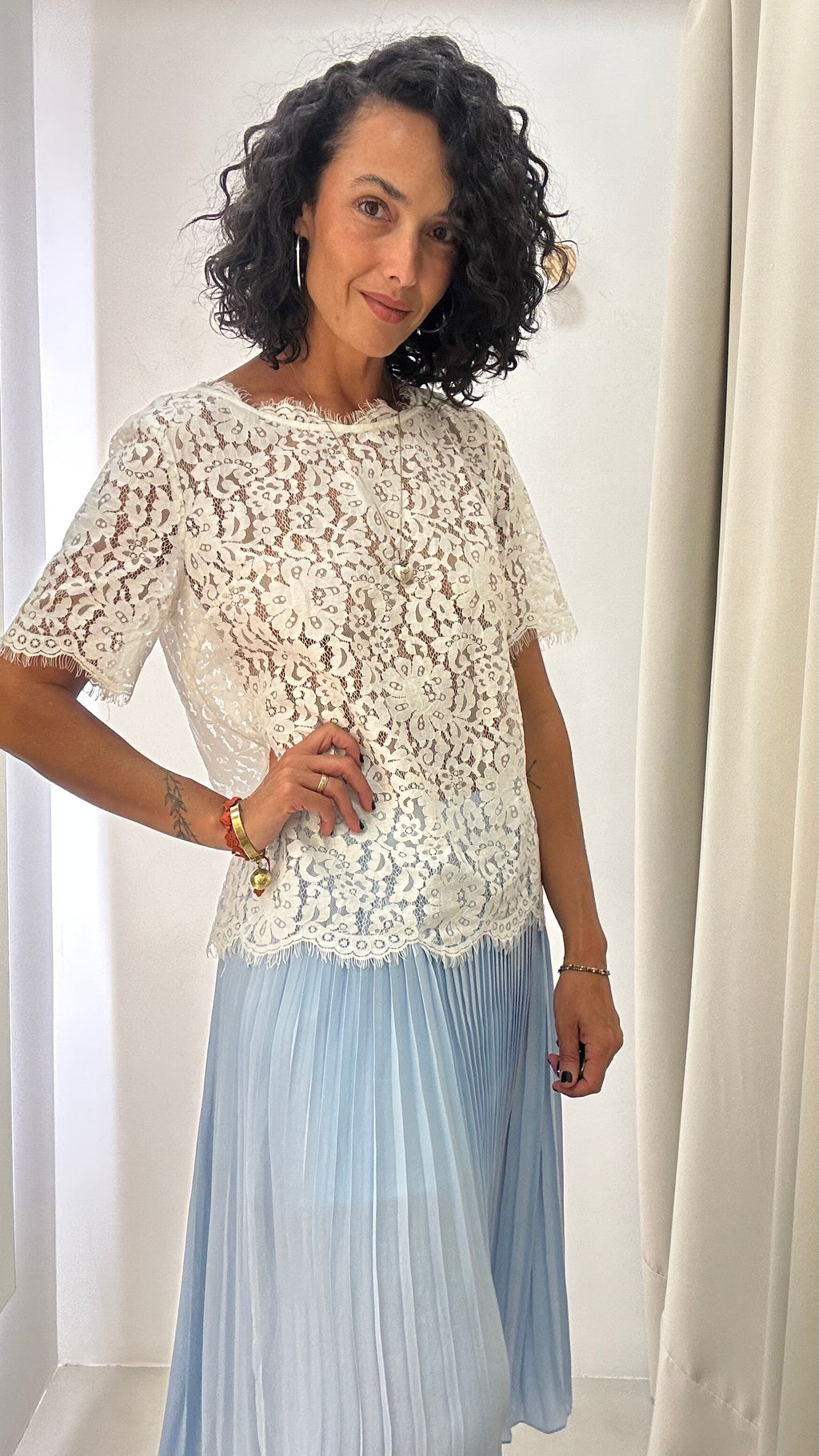 Blusa Branca Renda
