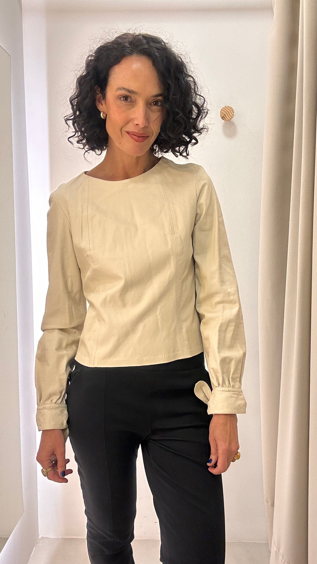 Blusa em couro