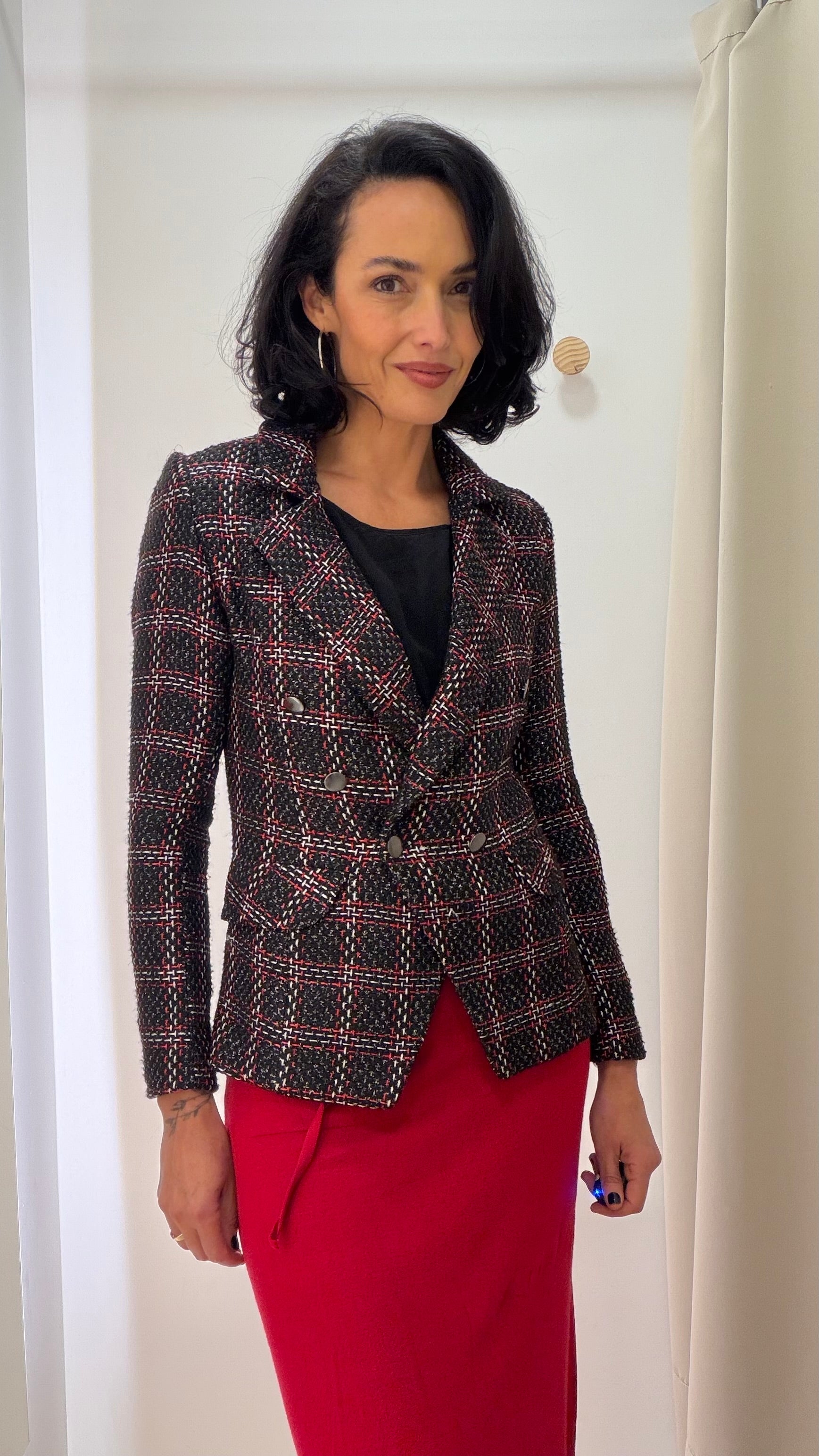 Blazer Tweed Xadrez