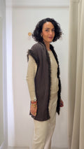 Colete de Tricot Marrom Anselmi