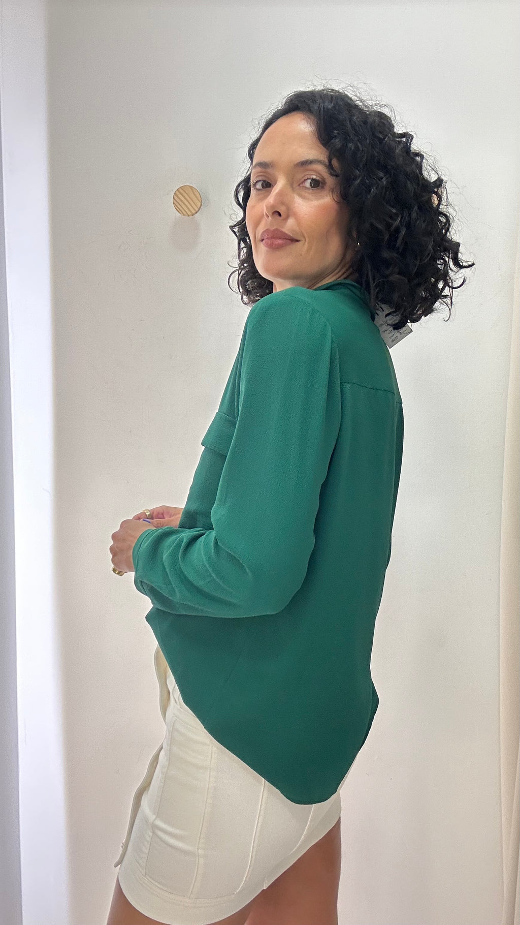 Blusa Verde Shoulder