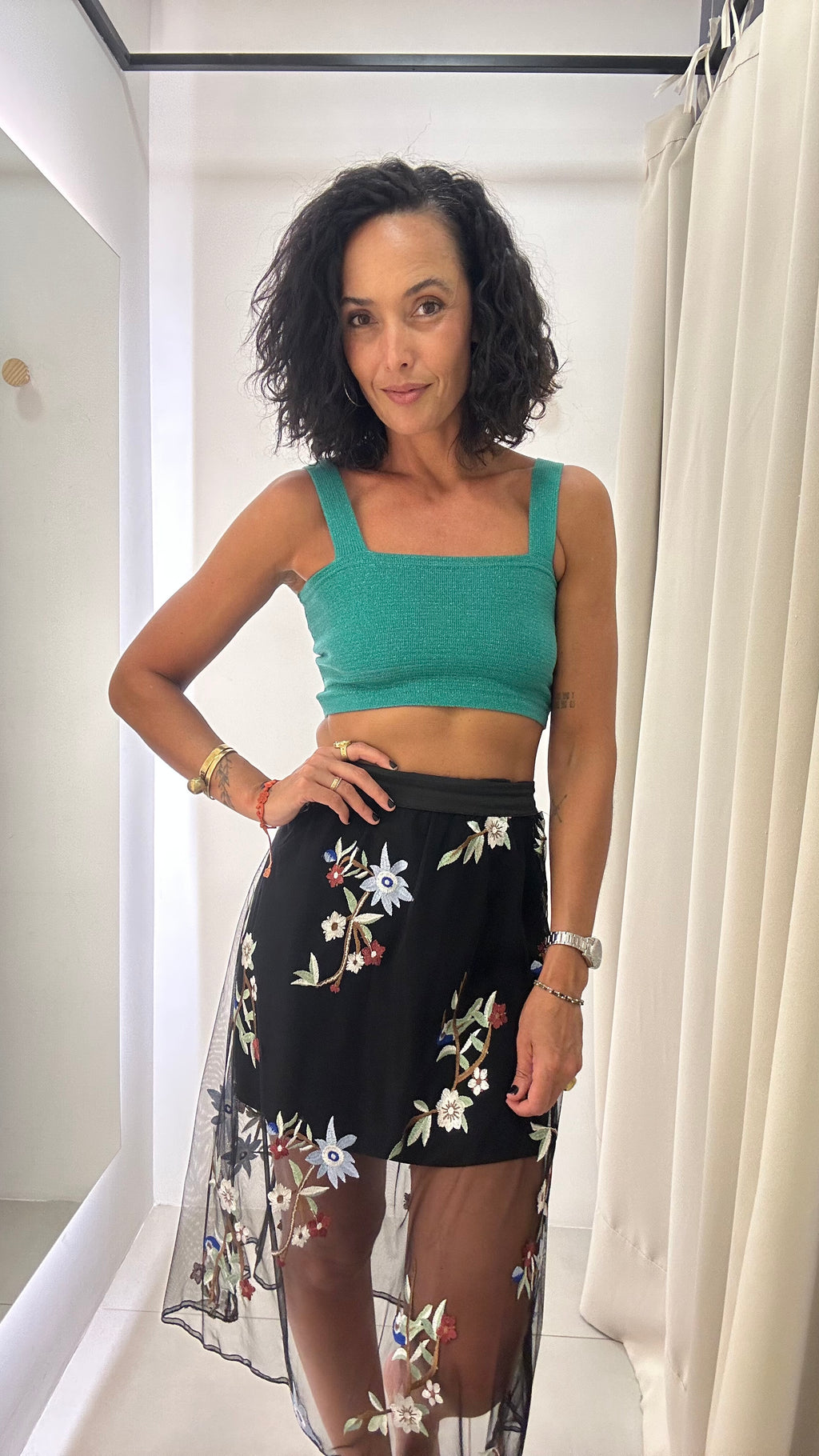 Cropped Verde Lurex