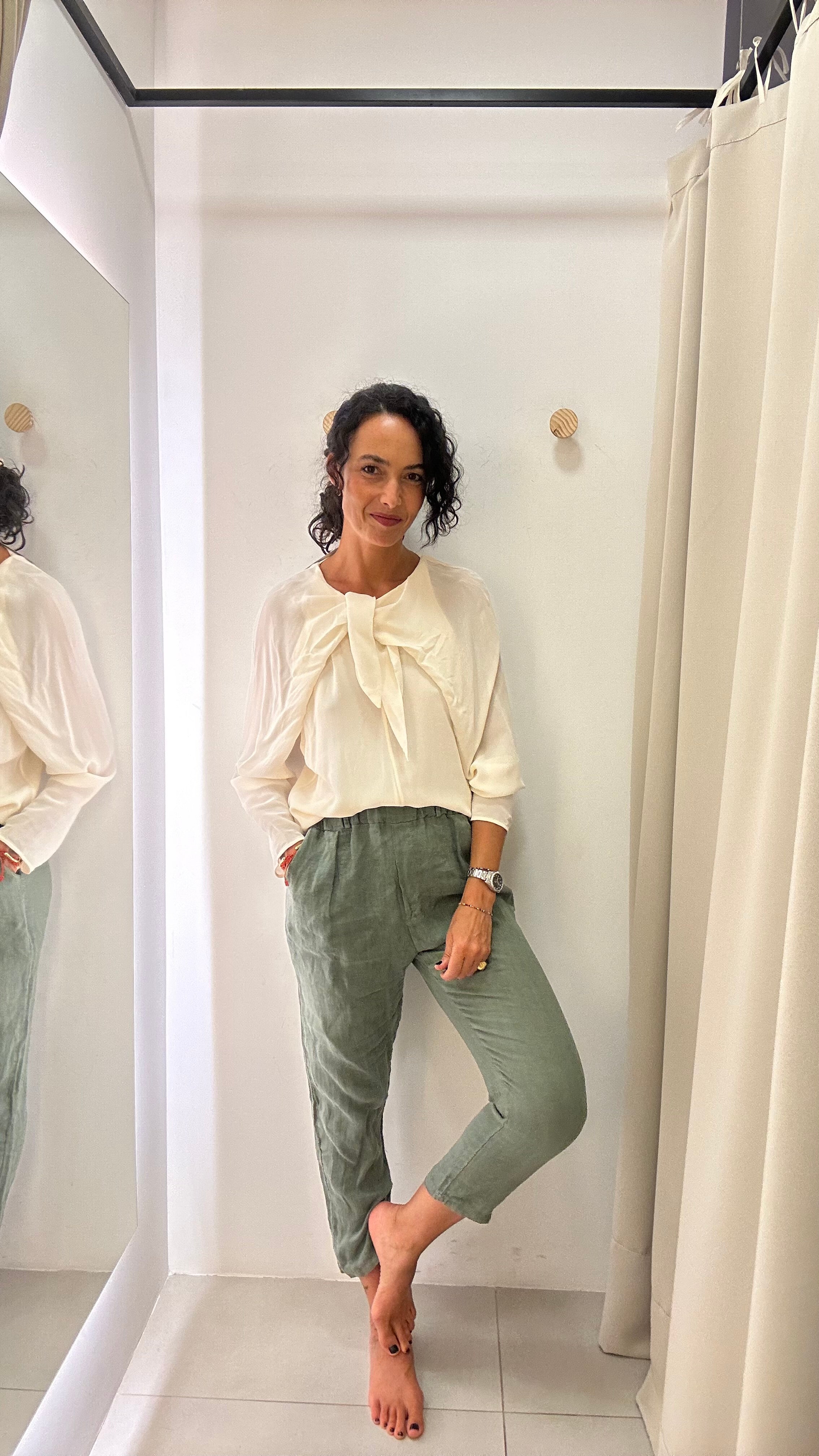 Calça de Linho Verde