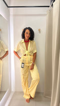 Calça Cargo Amarelo Manteiga