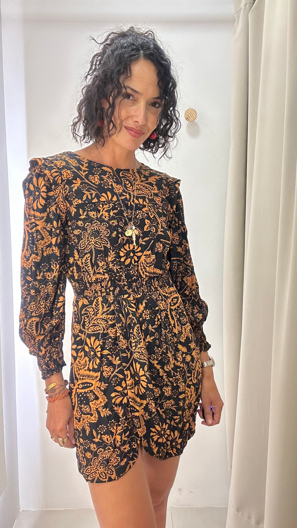 Vestido Estampa Floral Zara