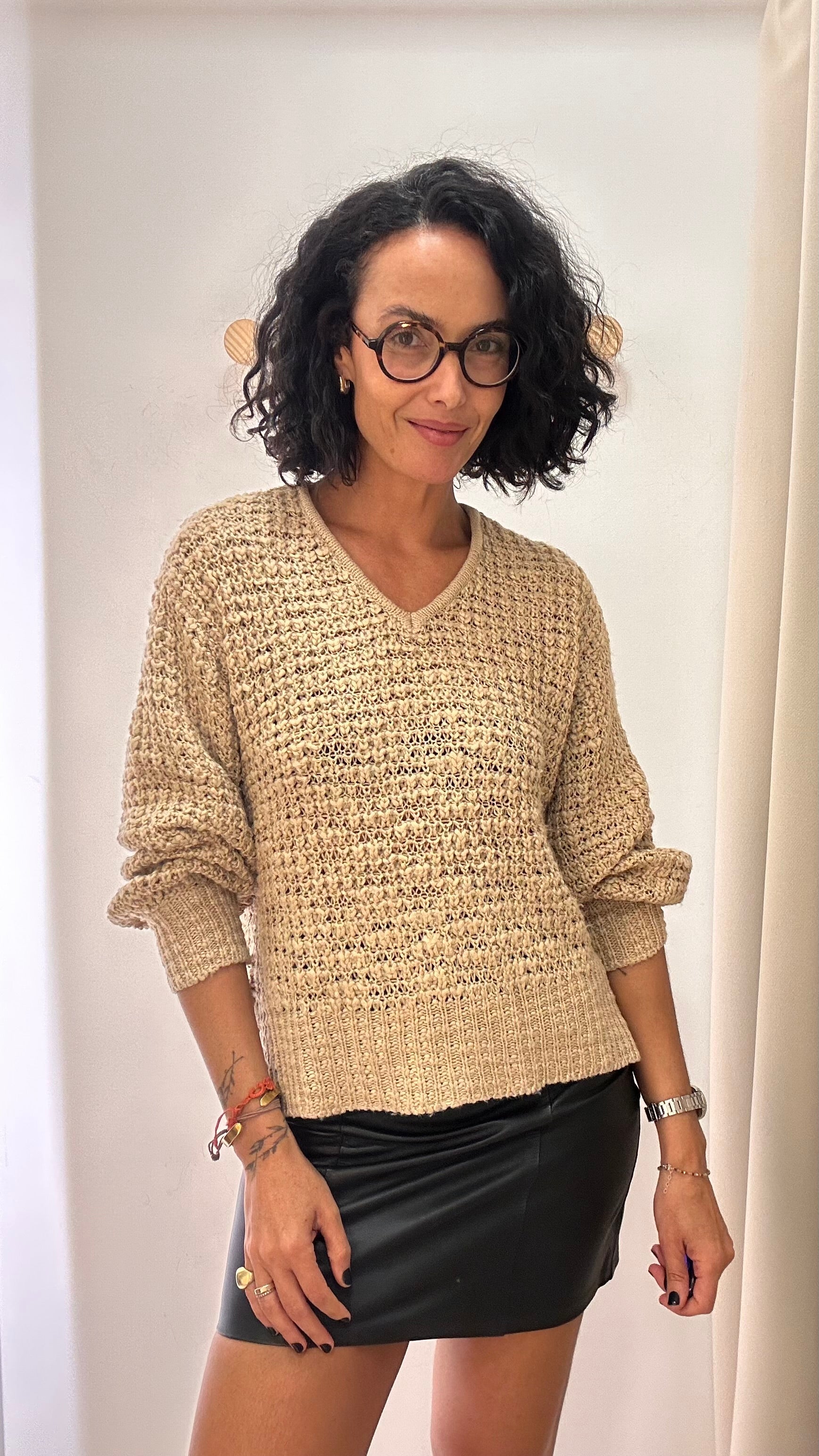 Tricot Shoulder Bege
