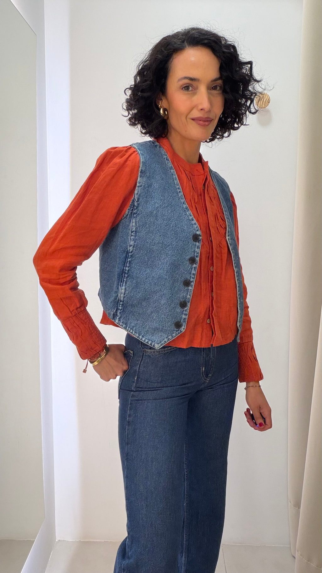 Colete jeans Zara