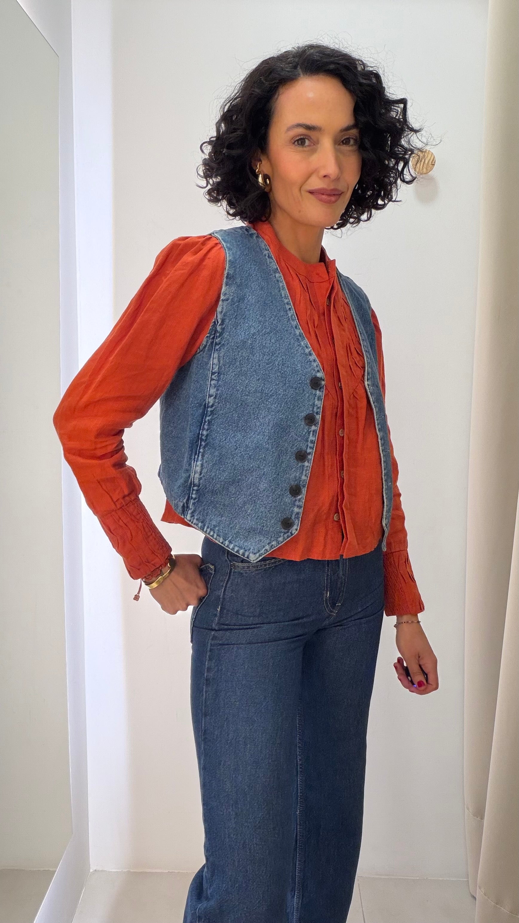 Colete jeans Zara