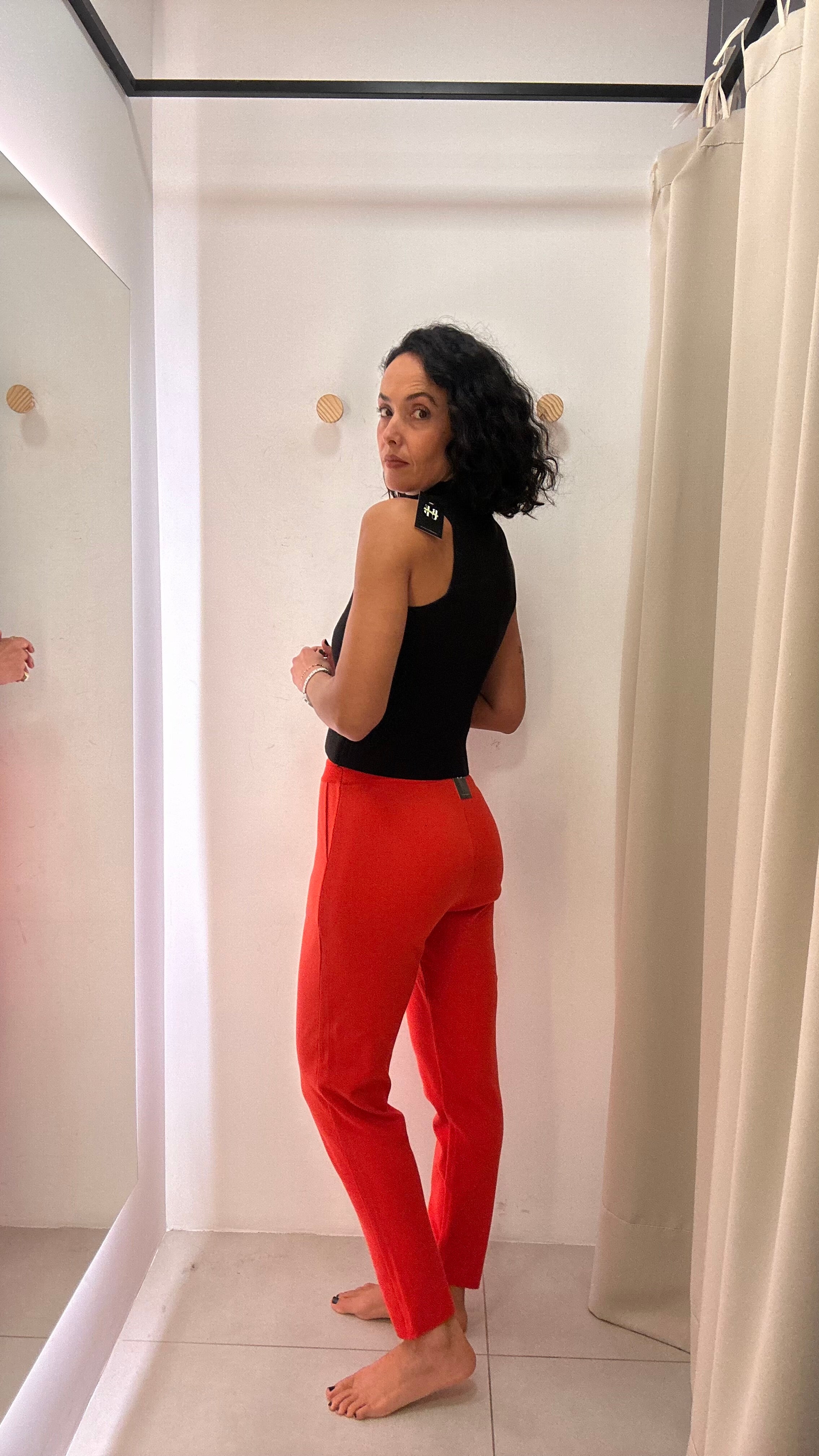 Calça Vermelha em Malha