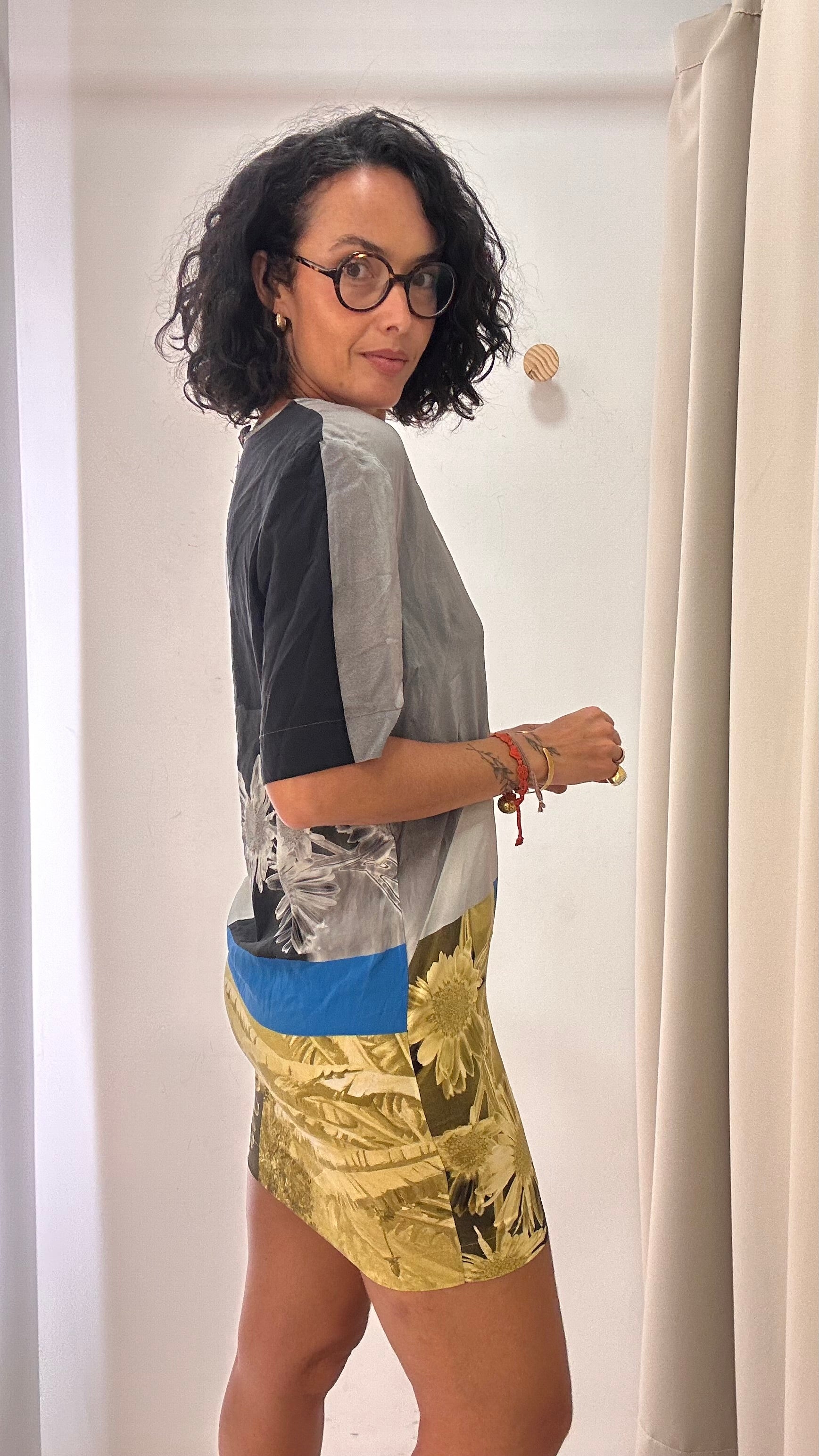 Vestido em Seda Animale