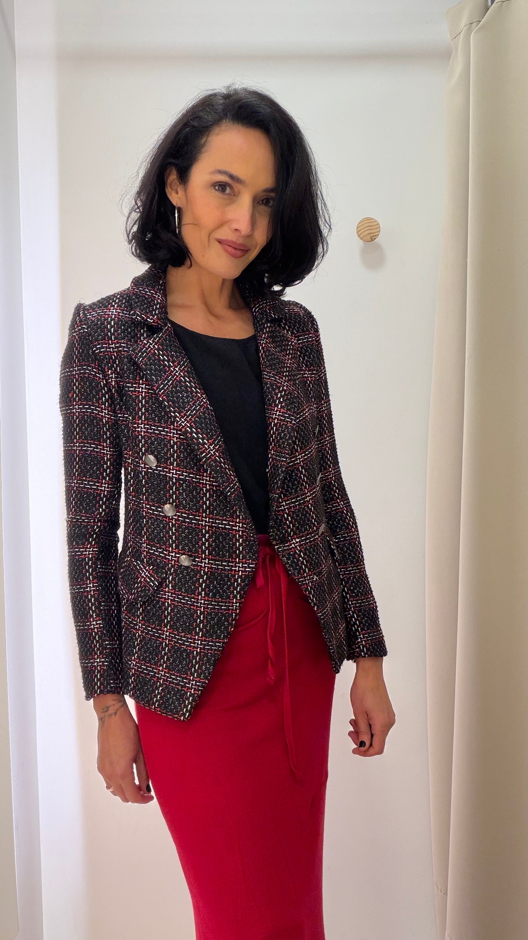 Blazer Tweed Xadrez