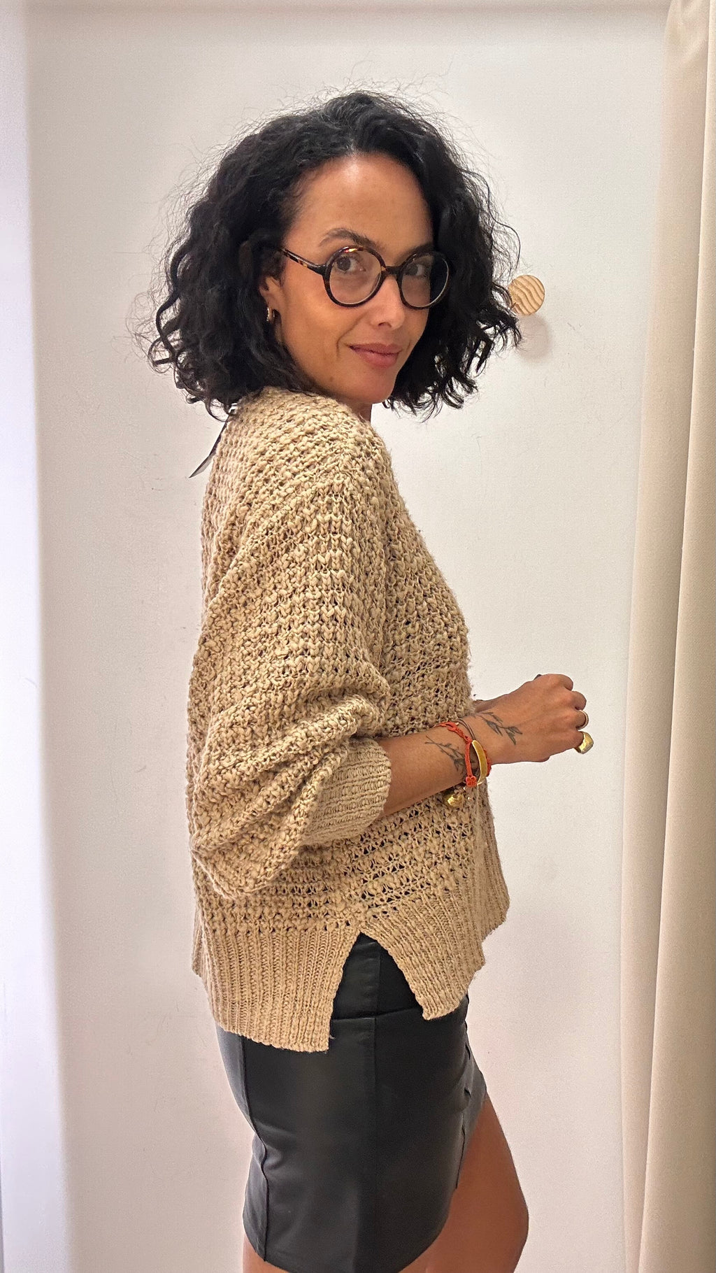 Tricot Shoulder Bege