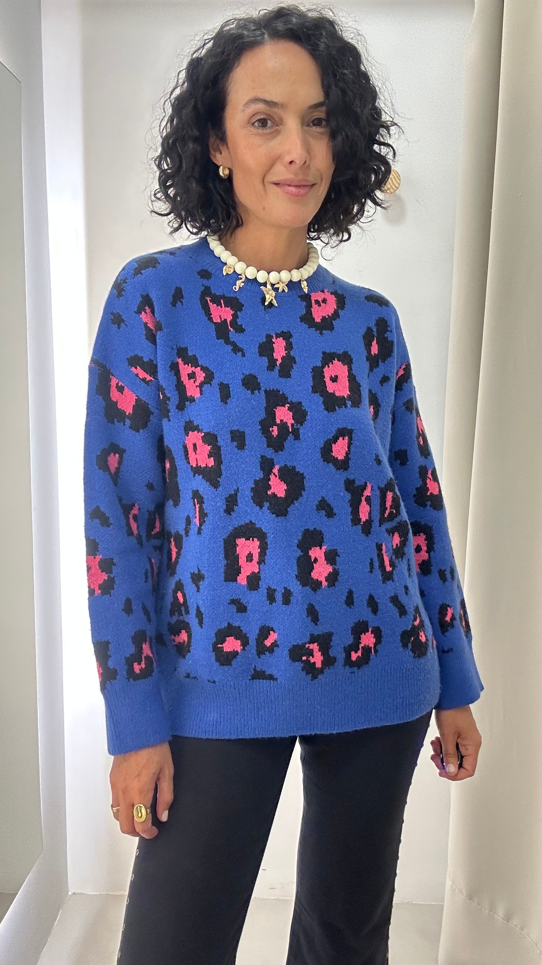 Blusão Animal Print Azul Mamô
