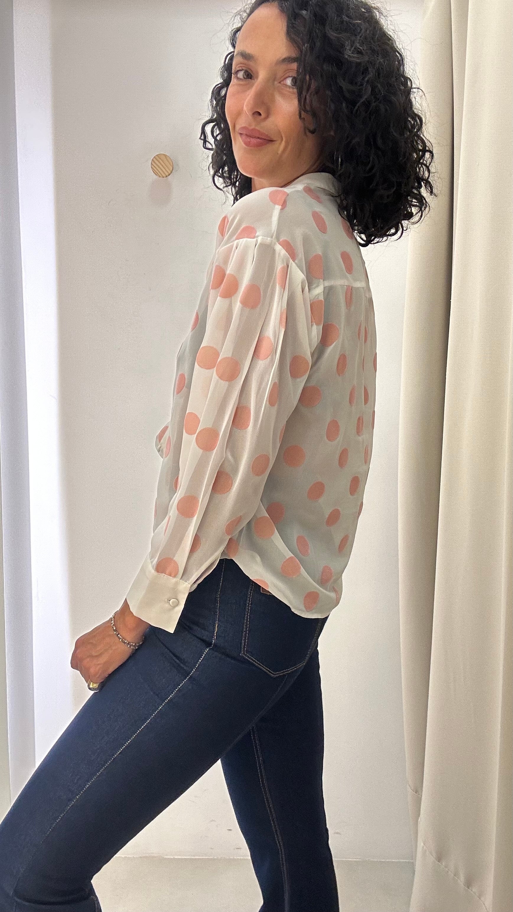 Camisa com Transparência Poá