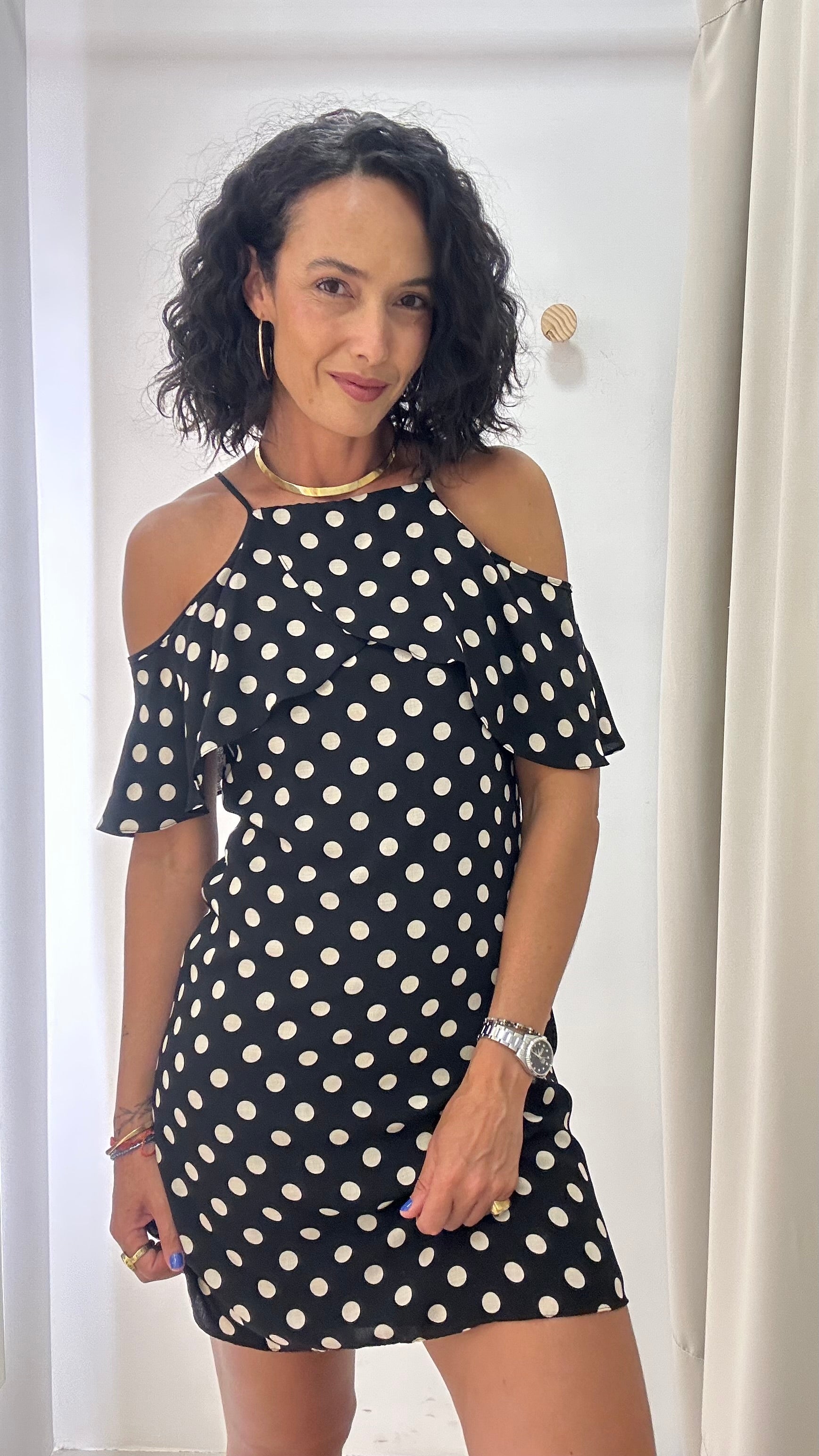 Vestido Poá Preto