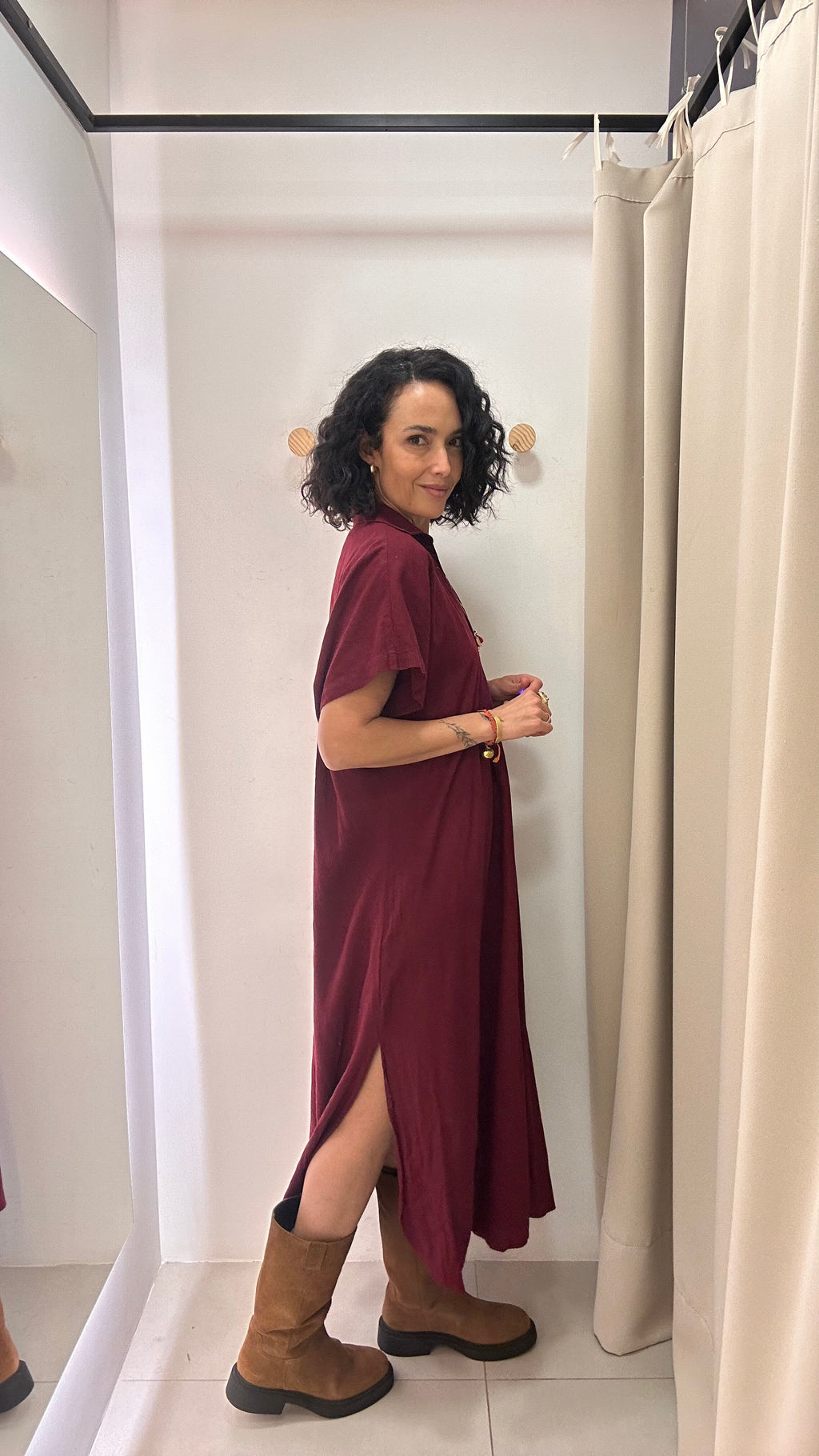 Vestido vinho Zara