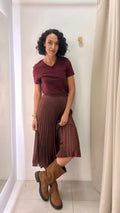 Saia Midi Estampada Zara