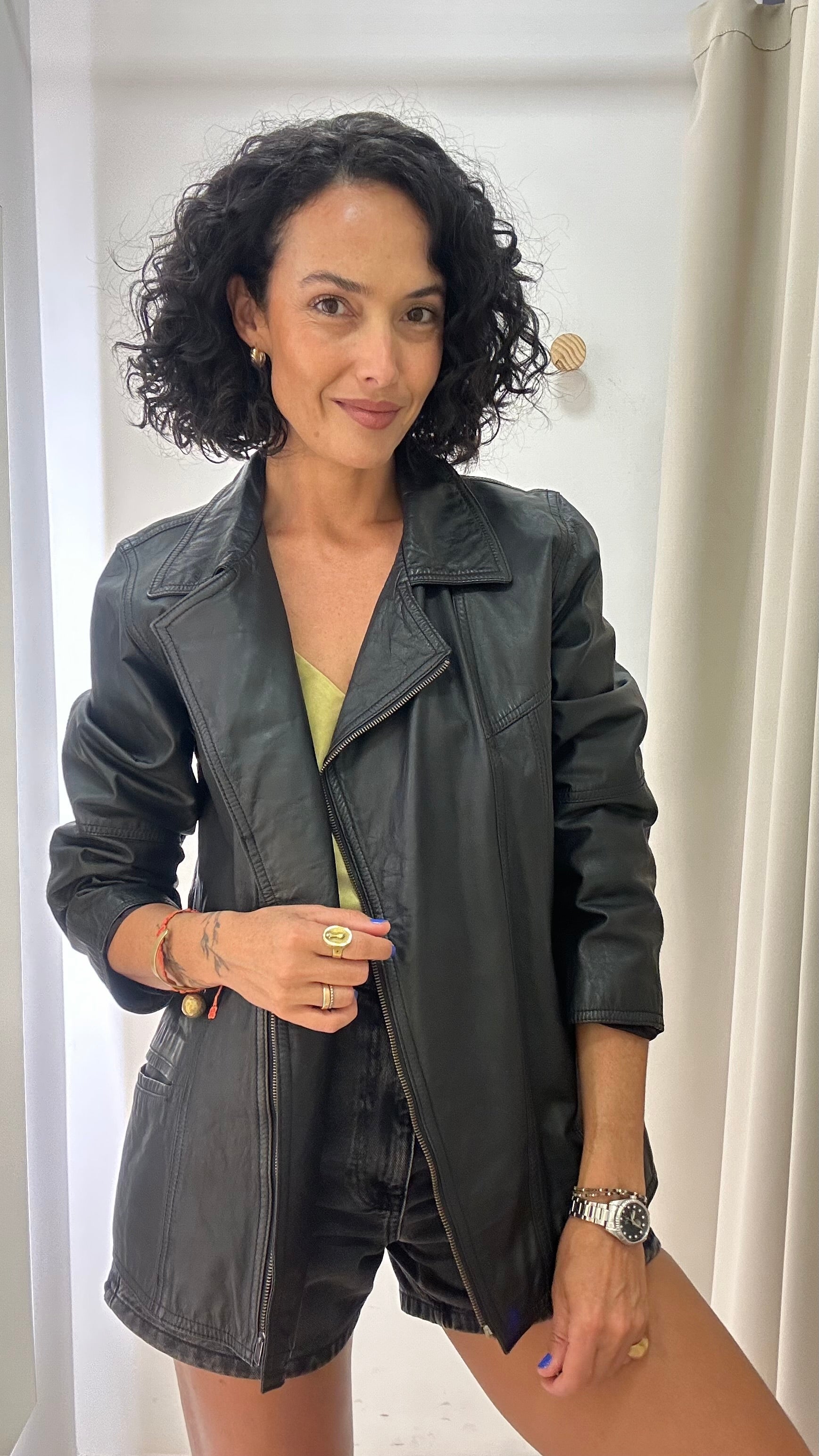 Jaqueta de Couro Preta