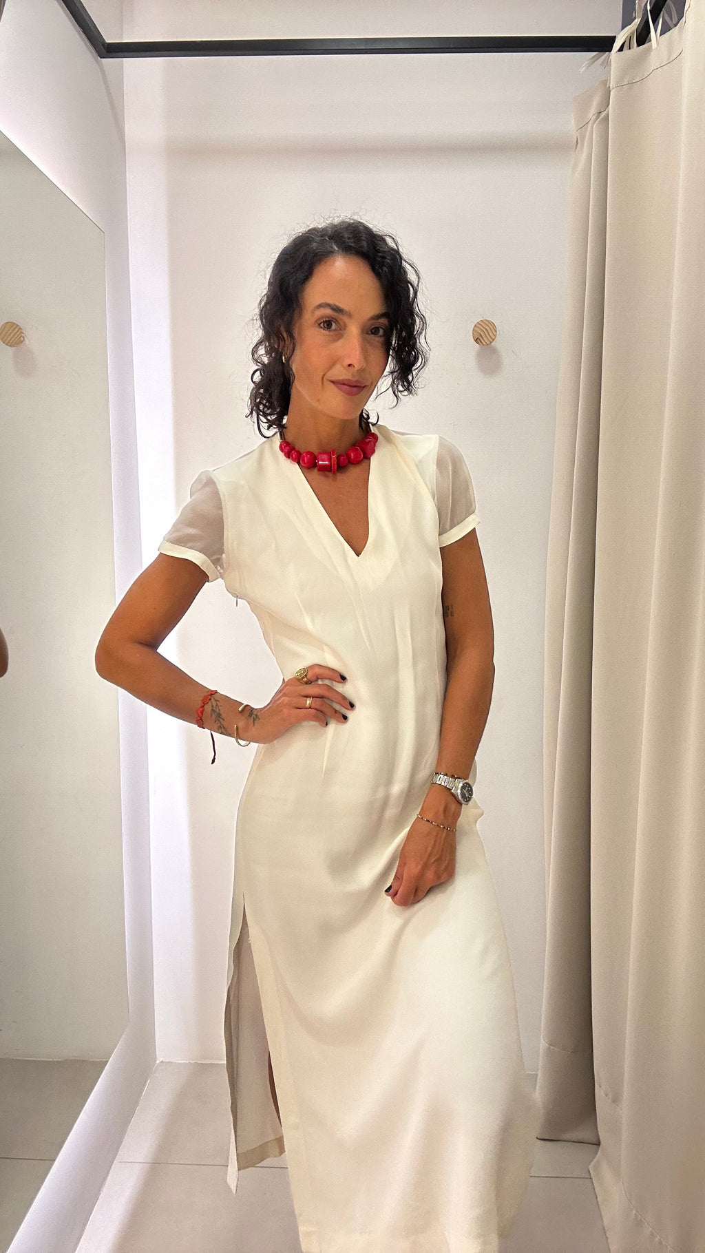 Vestido Branco Decote V