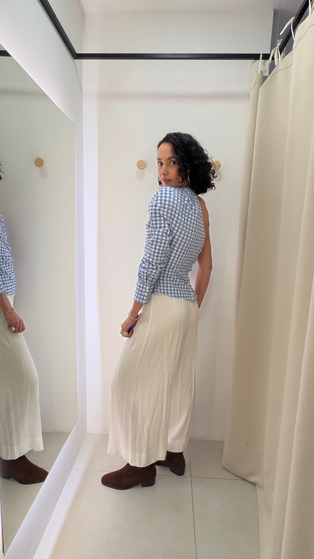 Calça Branca Borda Barroca