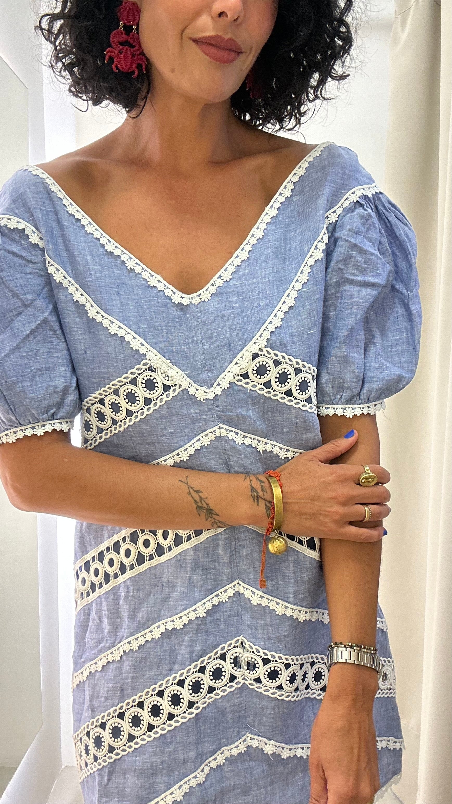 Vestido linho misto Essenciale