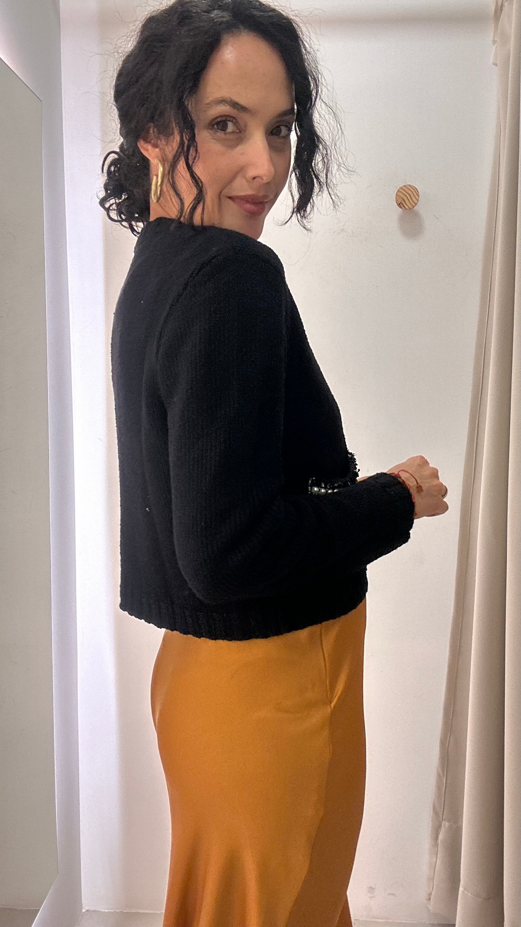 Casaco Tricot Preto