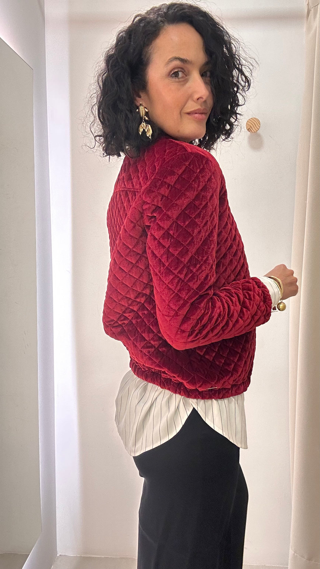 Jaqueta Veludo Vermelho