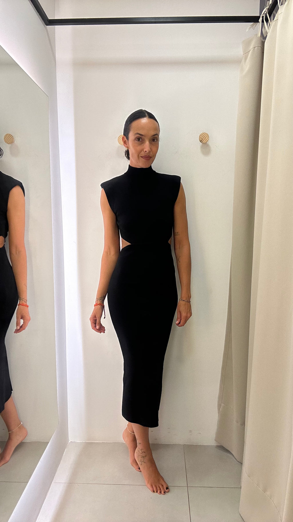 Vestido em Malha Preto Zara
