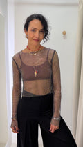 Blusa strass Zara