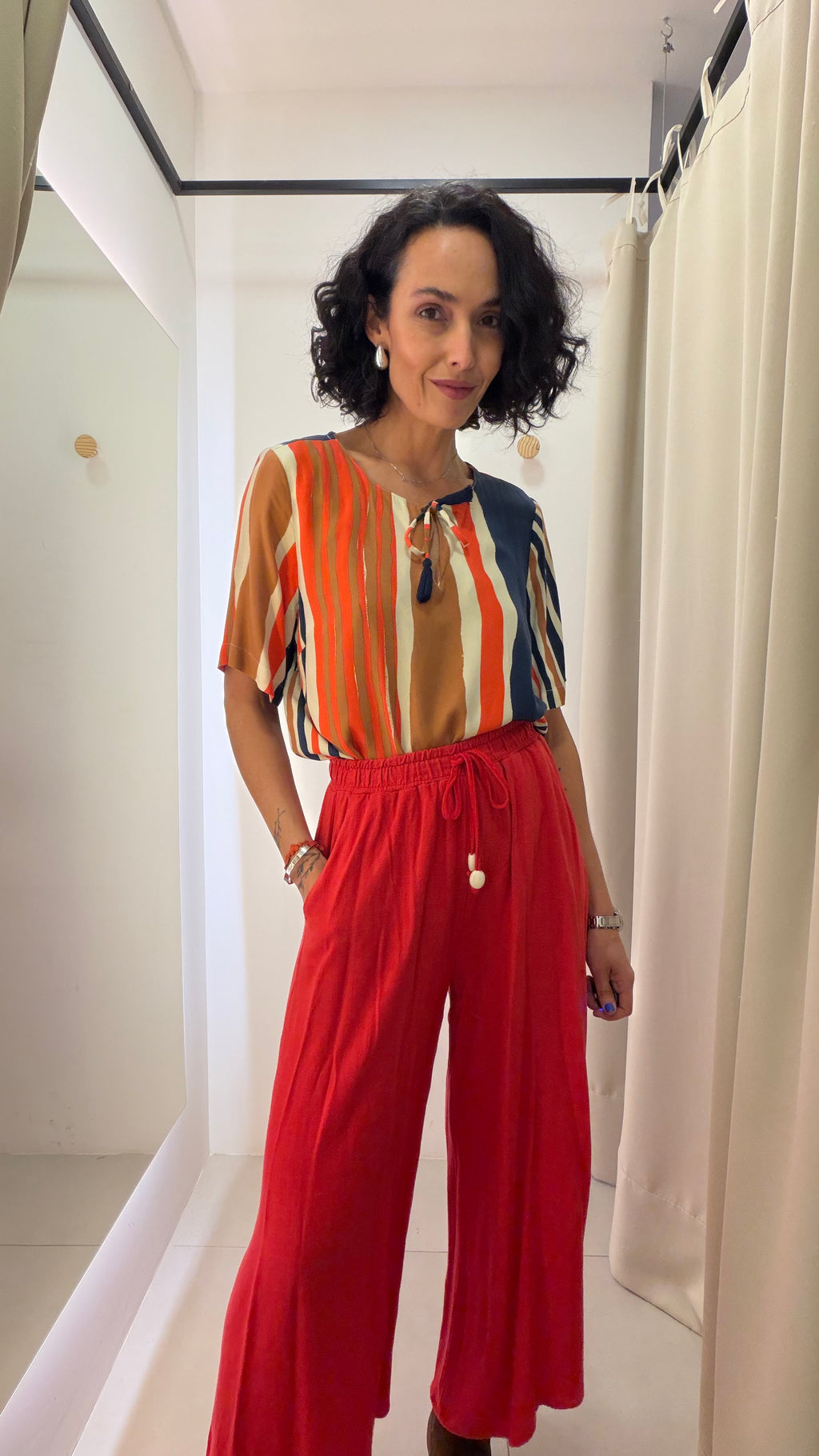 Calça Vermelha Simone Franco