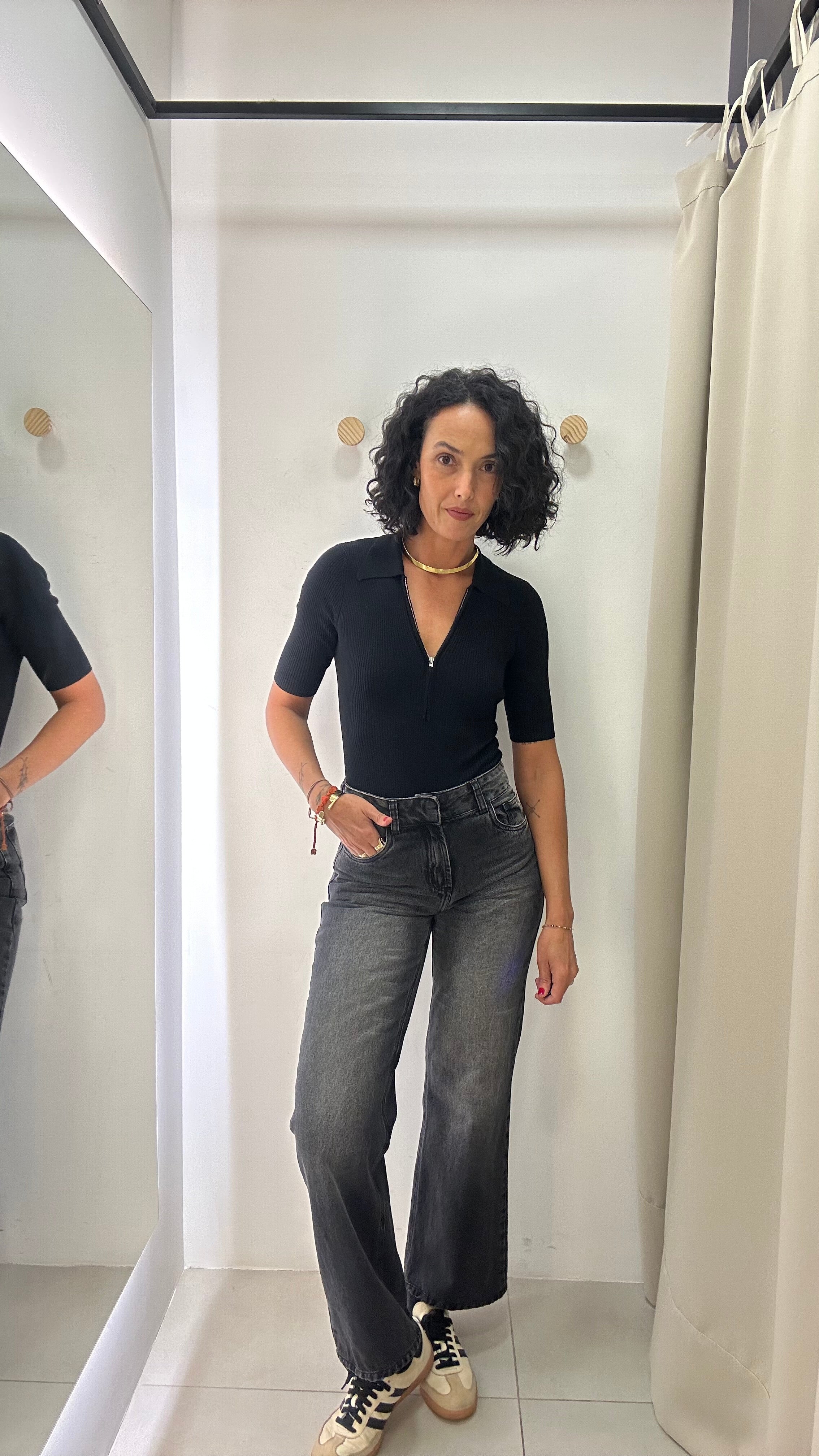 Calça Jeans Wide Leg Estonada Tig