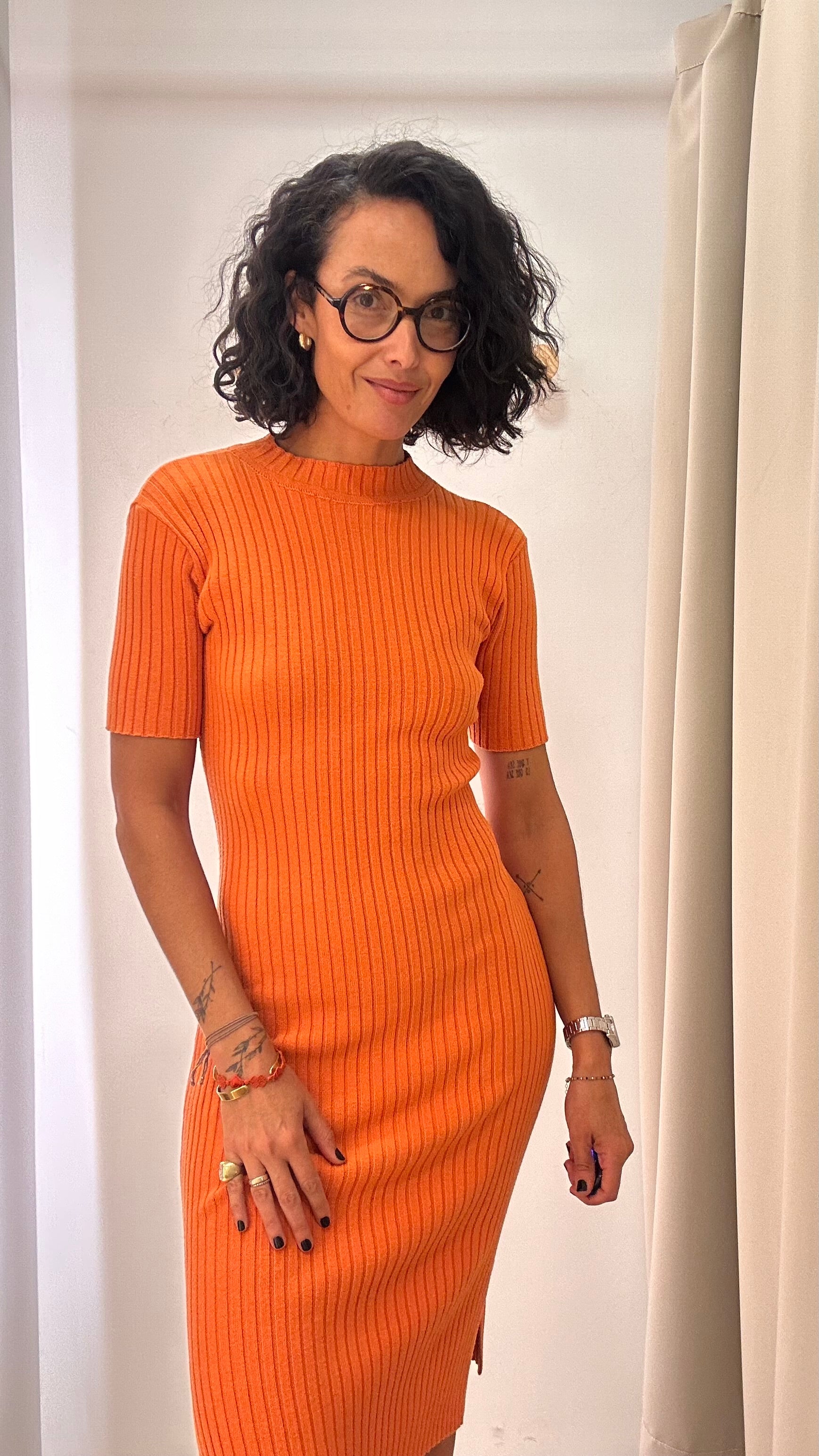 Vestido em Malha Tricot