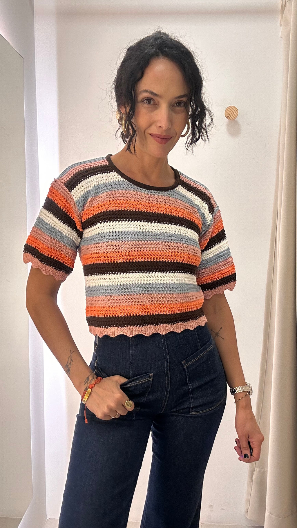 Blusa de Tricot Listrada