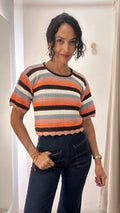 Blusa de Tricot Listrada