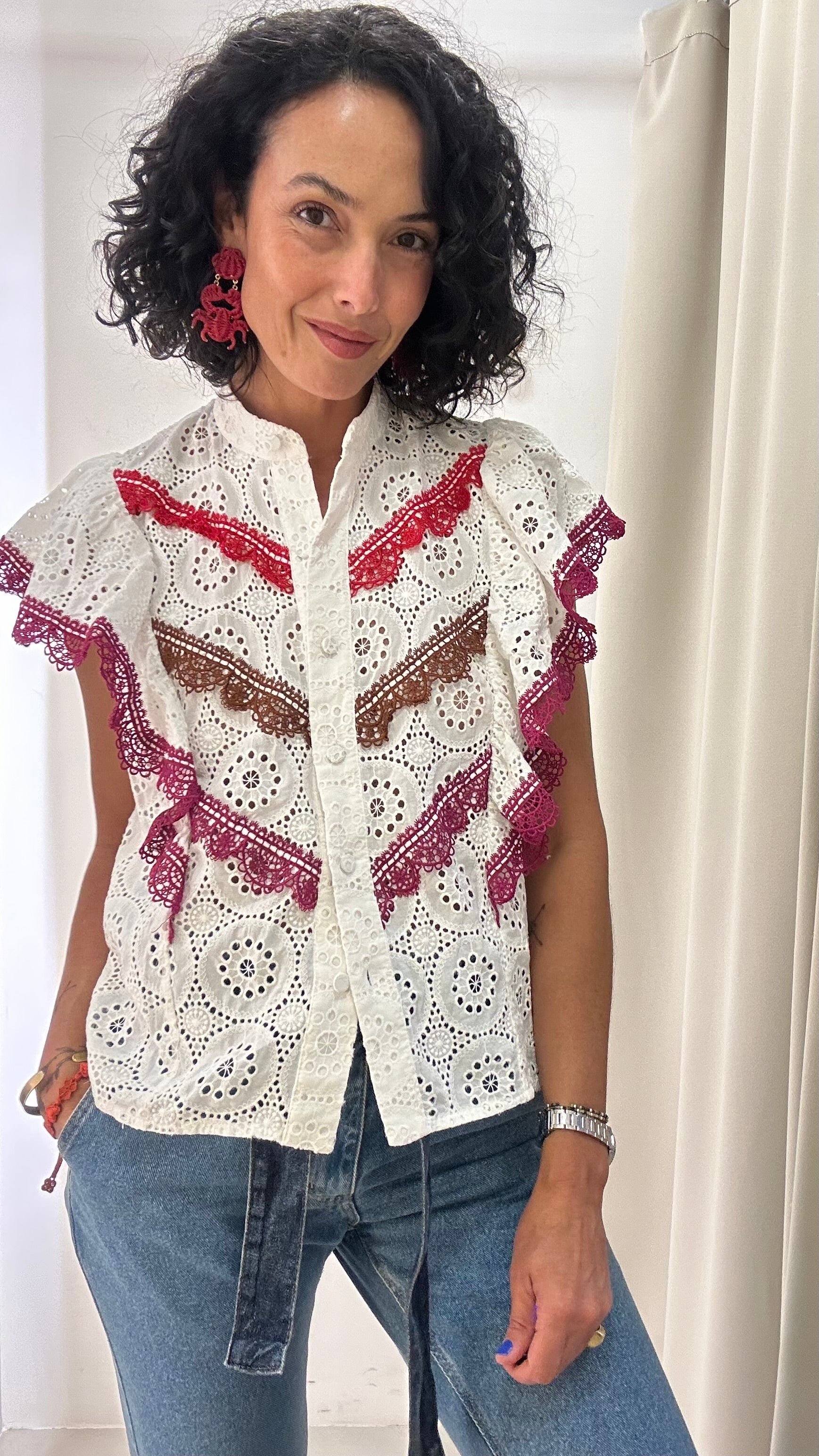 Blusa broderi Skazi