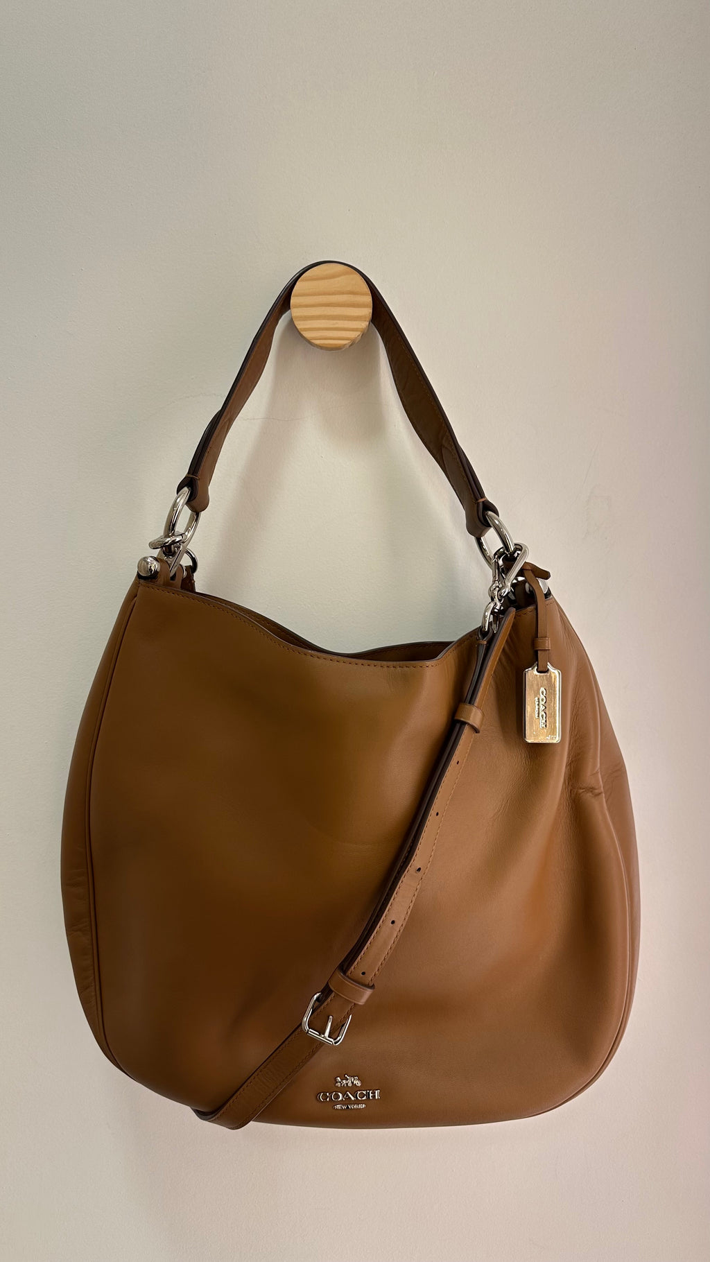 Bolsa couro Coach
