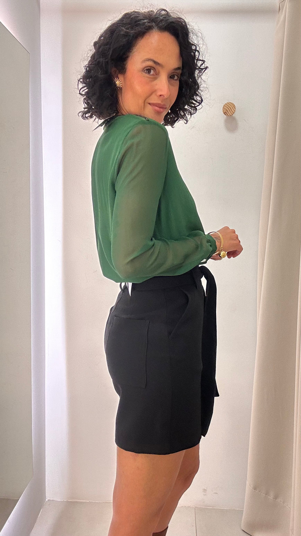 Short Preto Alfaiataria Zara