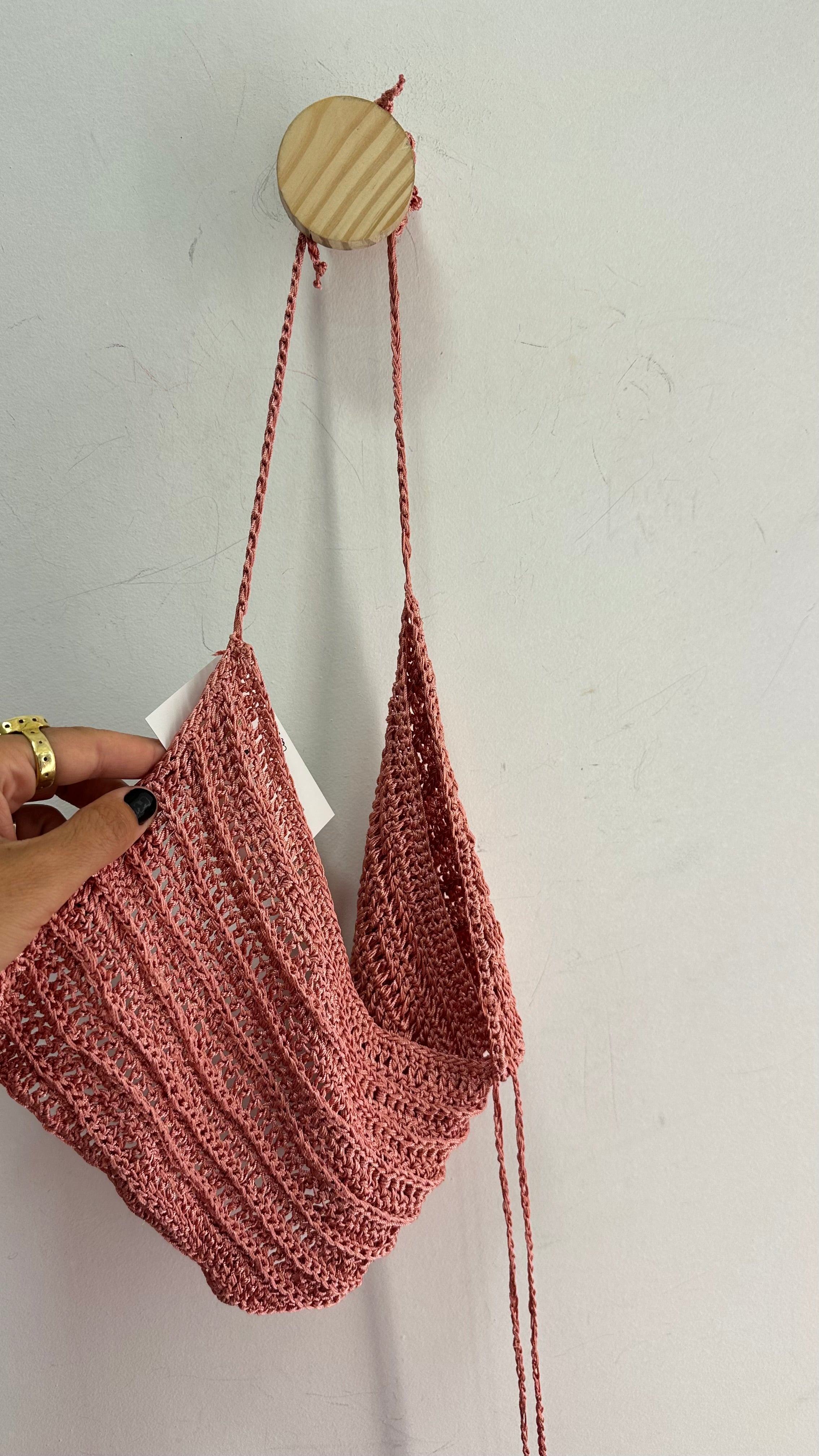 Conjunto em crochet com aplicações