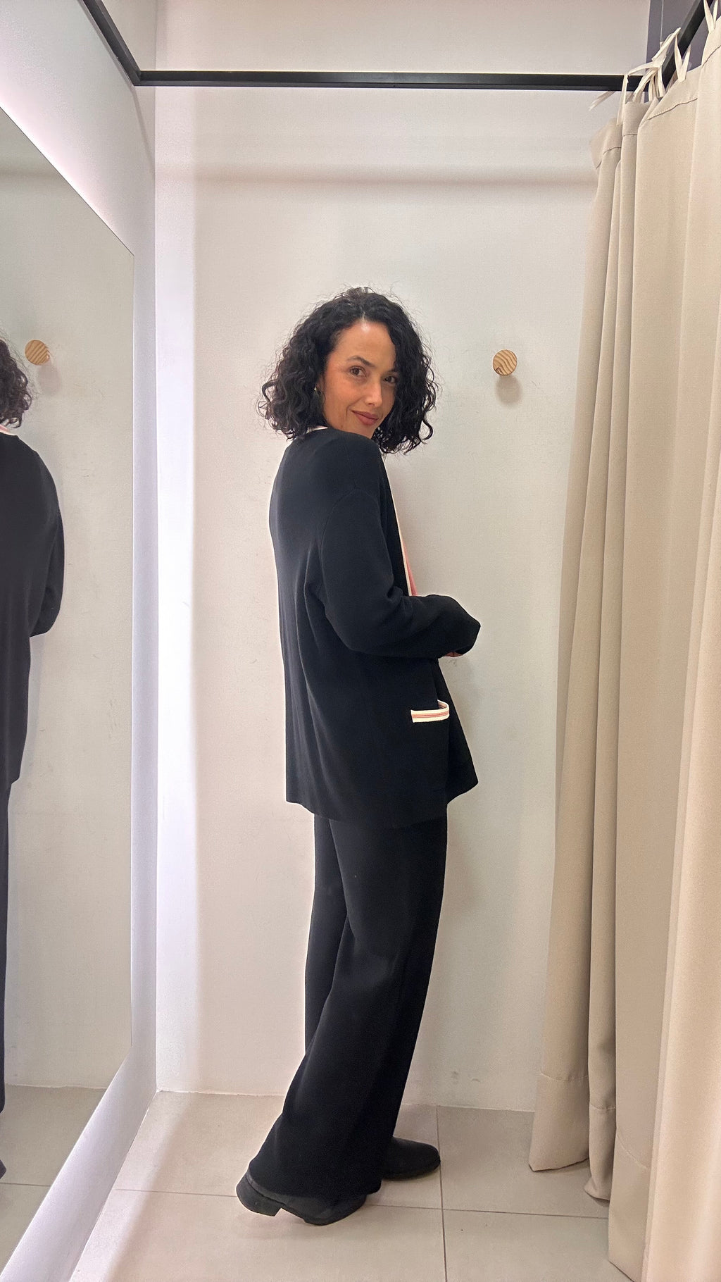 Conjunto Calça e Cardigan Preto