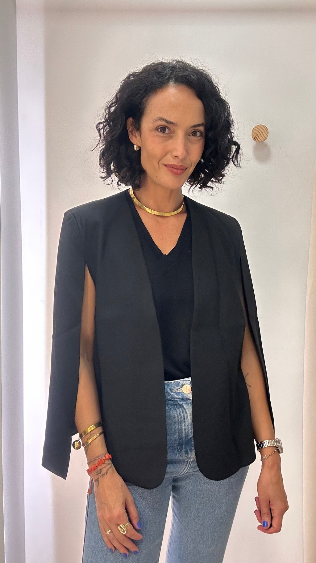 Blazer tipo capa Ton Âge