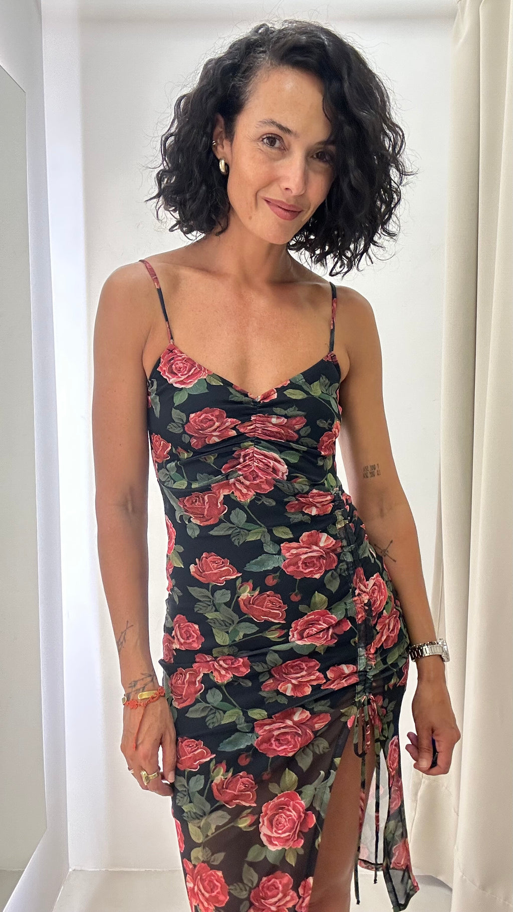Vestido Estampa Rosas Luisa Meirelles