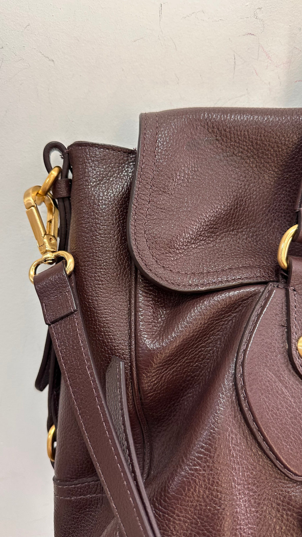 Bolsa couro vinho Arezzo