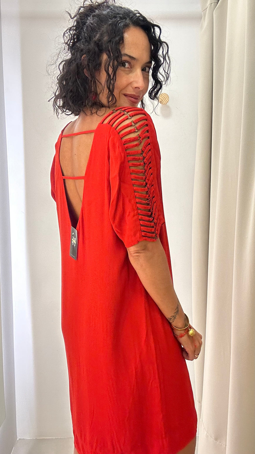 Vestido Vermelho Shoulder