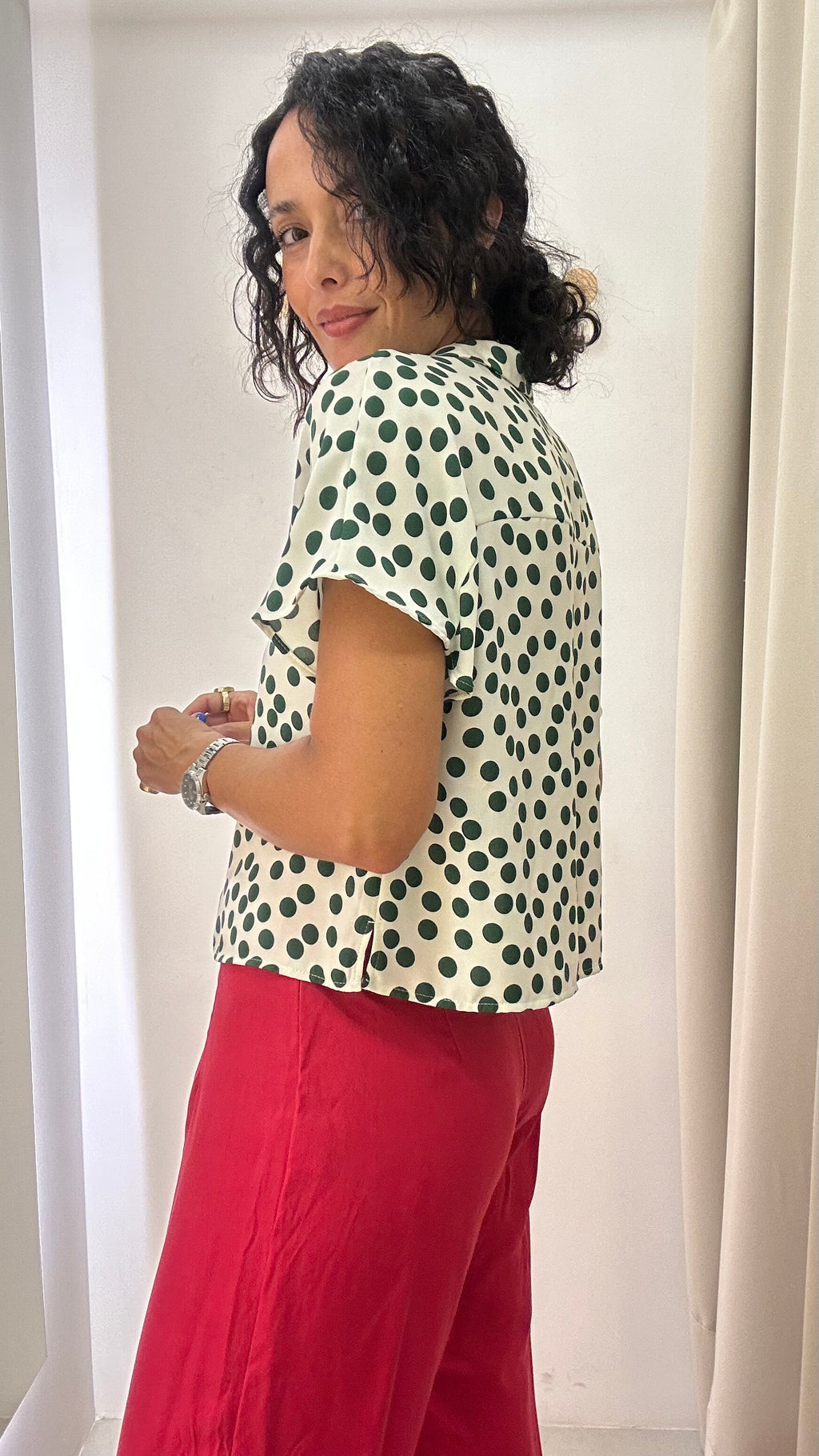 Camisa Manga Curta Shoulder