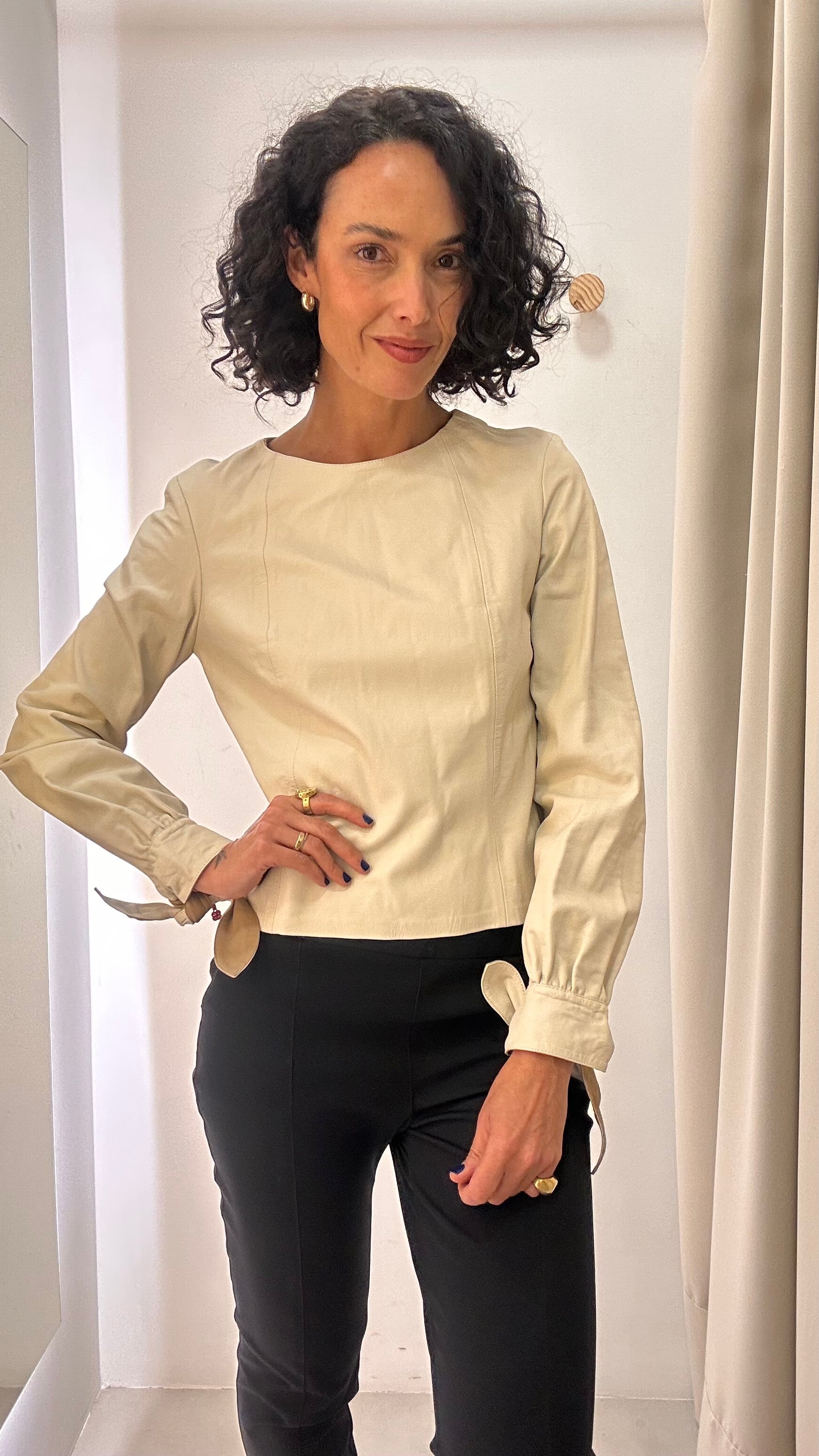 Blusa em couro
