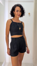 Conjunto Preto 100% Linho Lu Brandrão