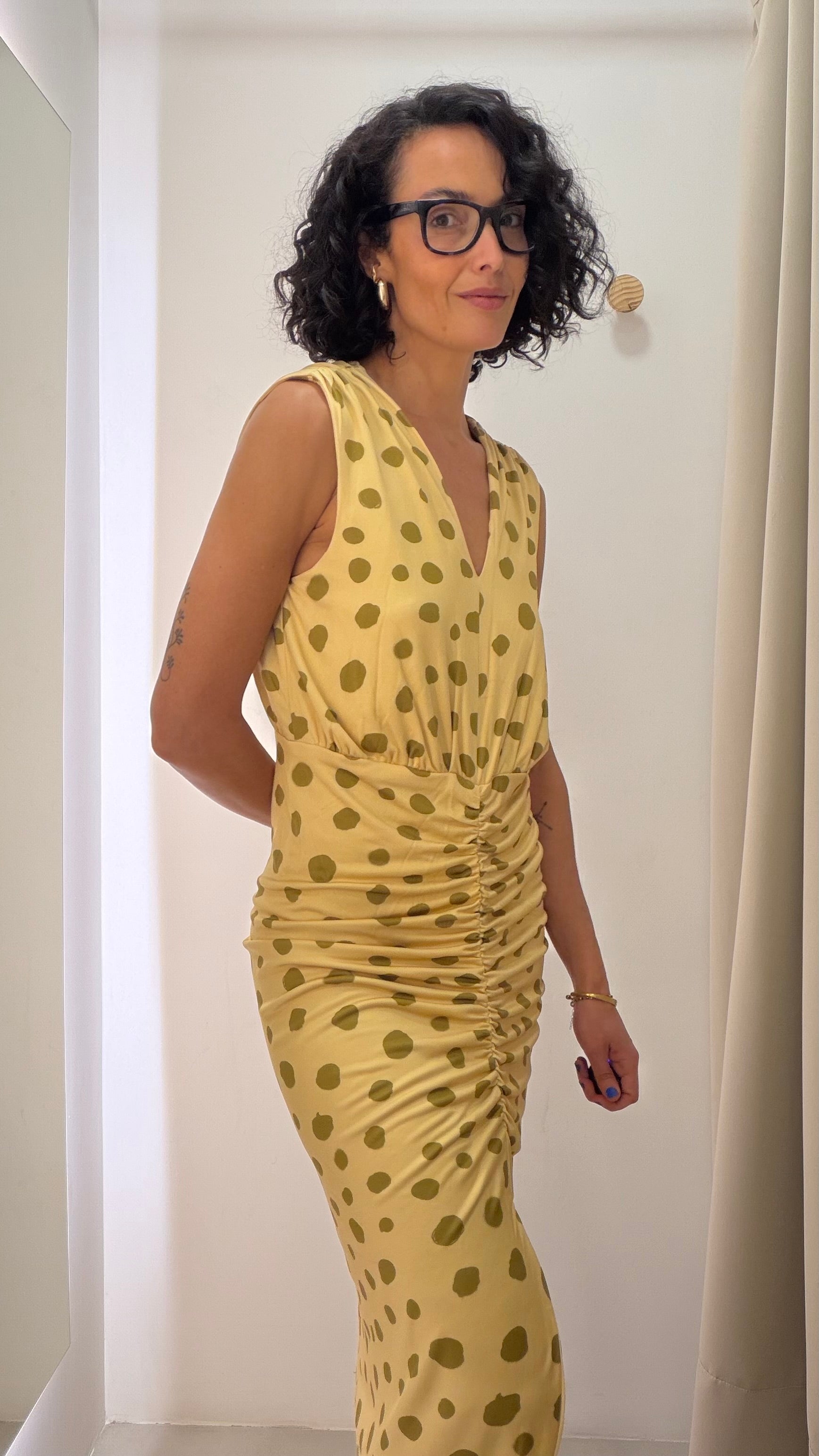 Vestido Poá Amarelo Animale