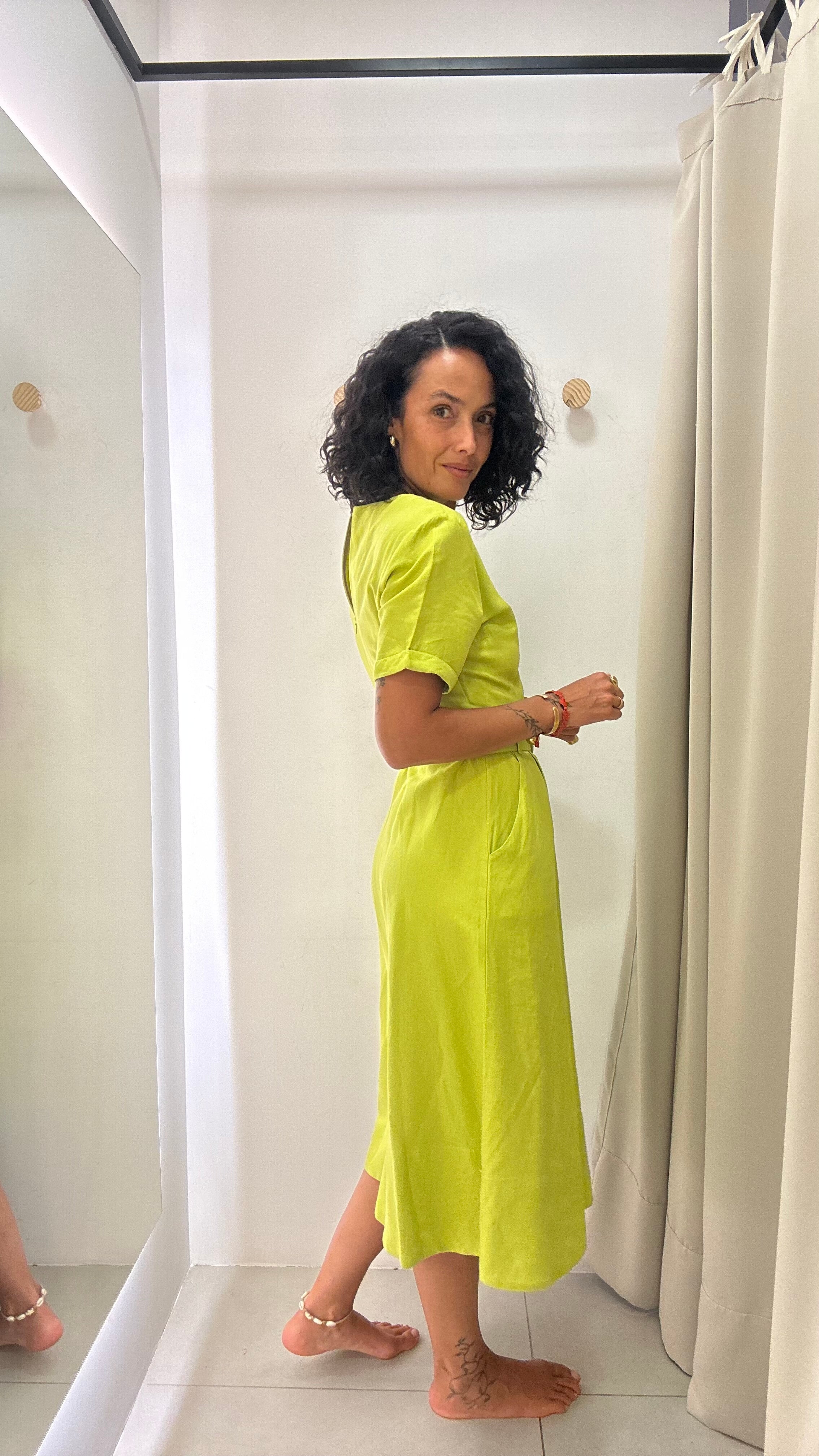 Vestido Cheroy linho misto